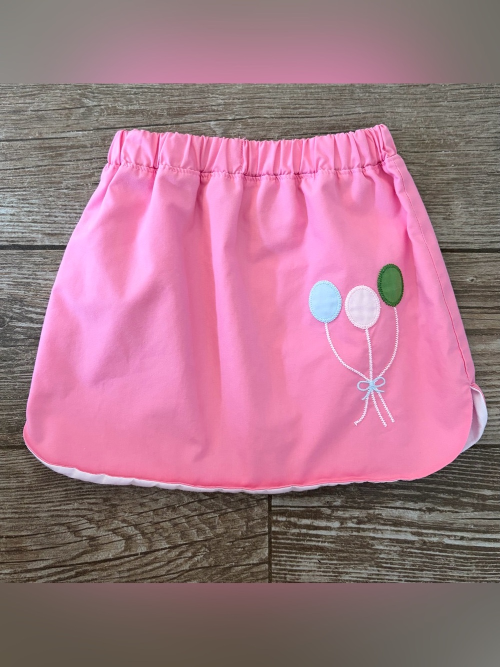 The Beaufort Bonnet Company Birthday Pink Skirt with Balloon Appliqué